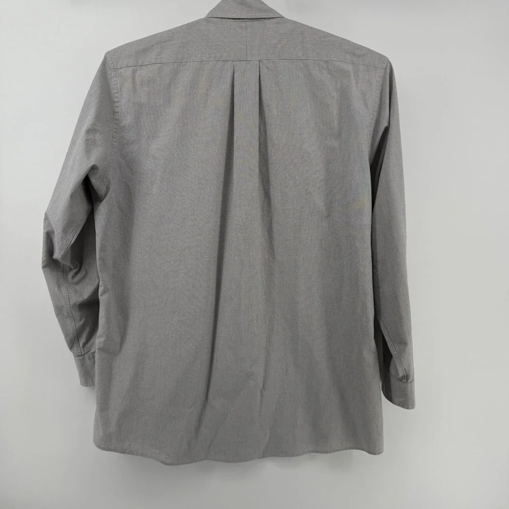 Cutter Buck Mens 3XB Shirt‎ Gray White Striped Long Sleeve Button Down Casual